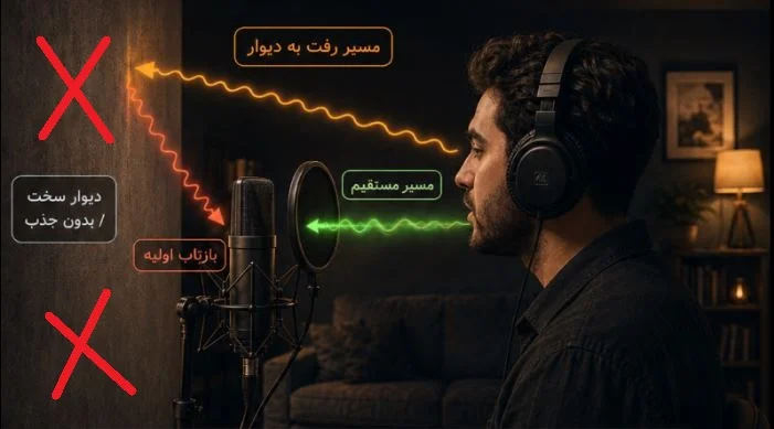 میکروفون نزدیک به دیوار